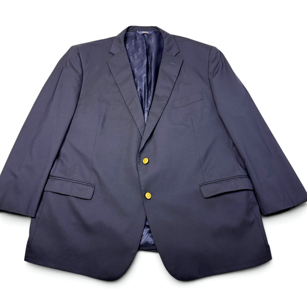 Brooks Brothers 1818 Madison Suit Jacket Mens 54R Navy VBC Italian Wool Blazer